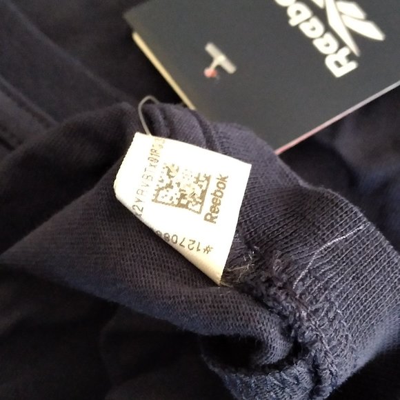 🆕Reebok Men's Standard Training E. Graphic T-Shirt,Vector Navy/Small White Logo - Picture 12 of 14